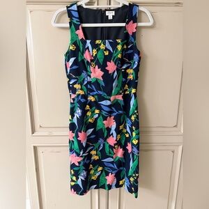 J. Crew Multicolor Floral Midi Dress